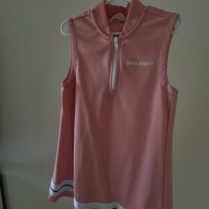 Palm Angels Pink Zip-Up Sleeveless Top